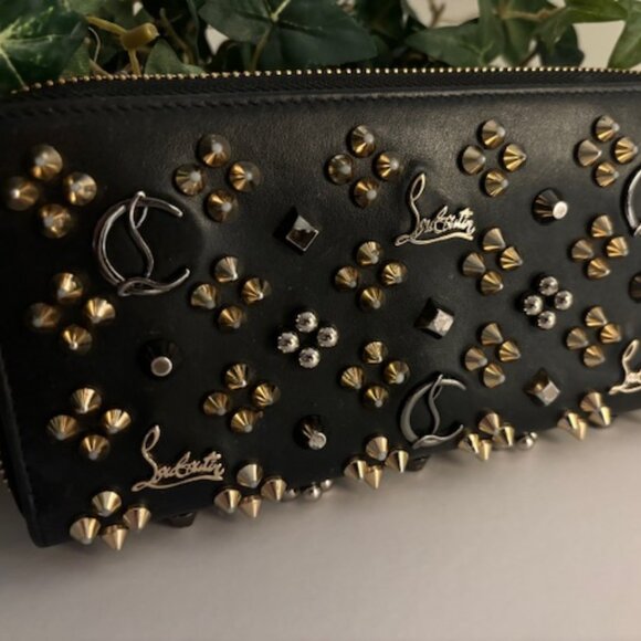 Christian Louboutin👠👠 Panettone Wallet-Black/Silver/Gold - Picture 2 of 14